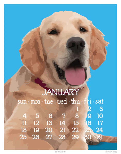 2026 Abacus Wall Calendar