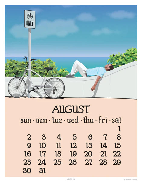 2026 Abacus Wall Calendar