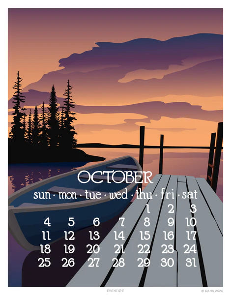 2026 Abacus Wall Calendar