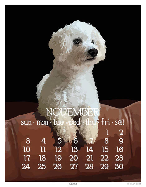 2024 Abacus Wall Calendar