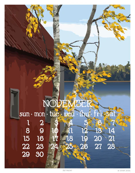 2026 Abacus Wall Calendar