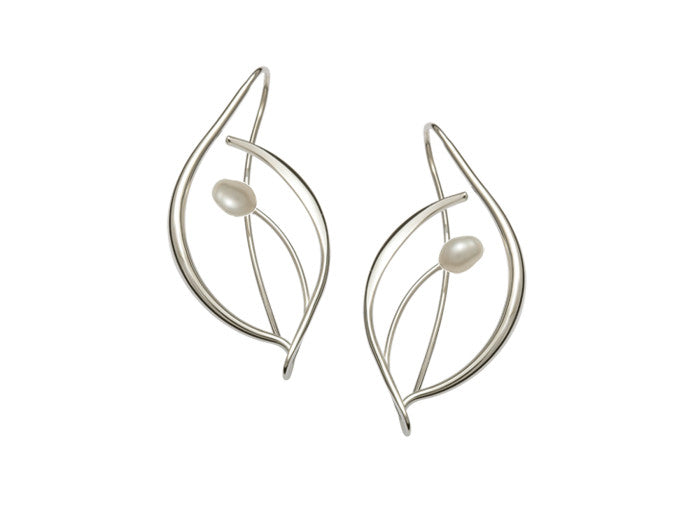 Ed Levin Jonquil Earring Silver and Freshwater Pearl
