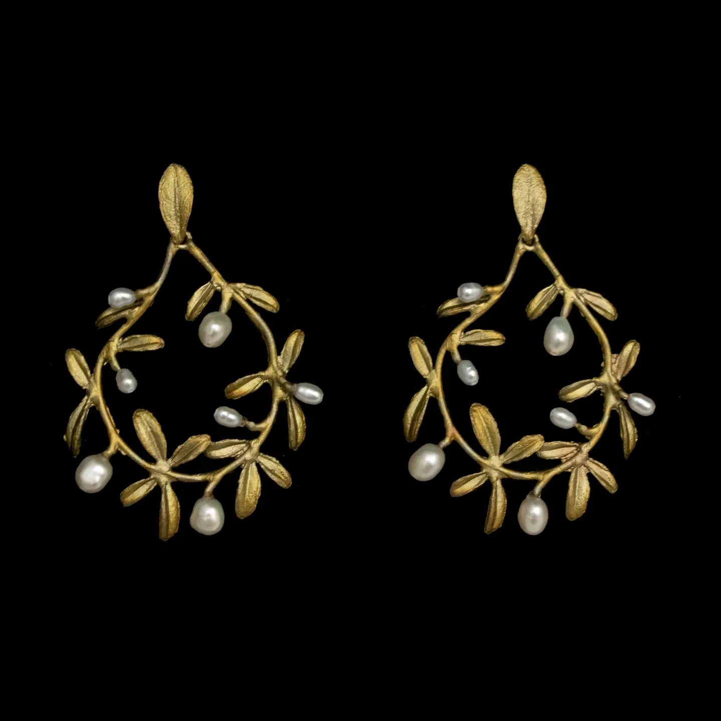 Michael Michaud - Garden Vine Post Circle Earrings