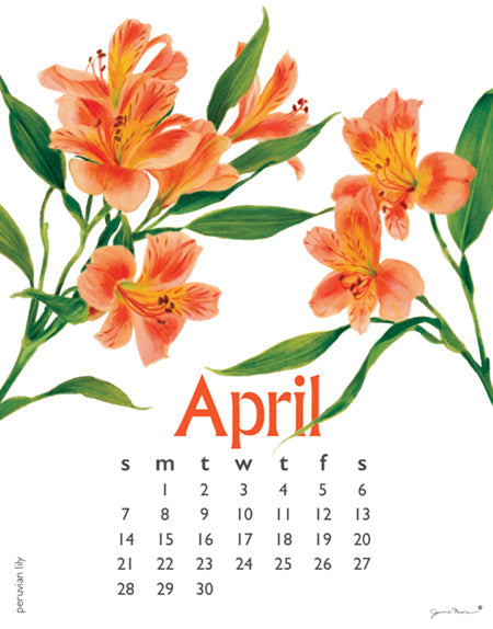 2024 Flowers Spiral Calendar