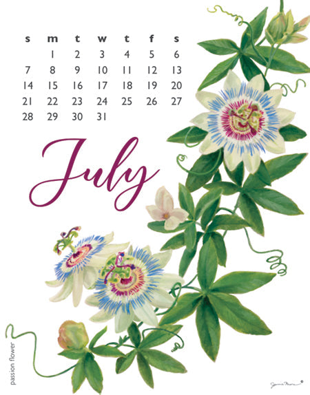 2024 Flowers Spiral Calendar