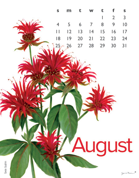 2024 Flowers Spiral Calendar