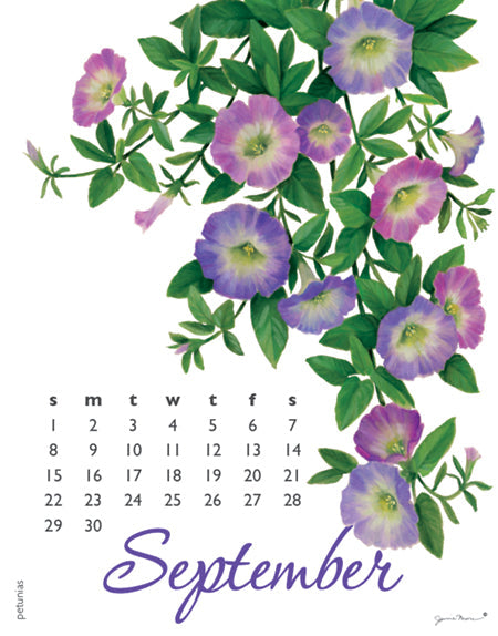2024 Flowers Spiral Calendar