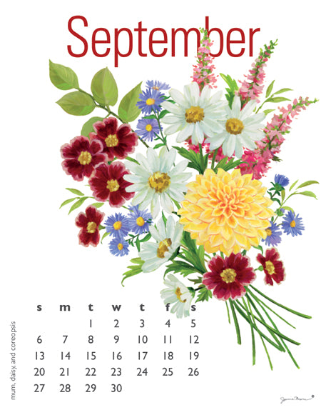 2026 Flowers Desk Calendar