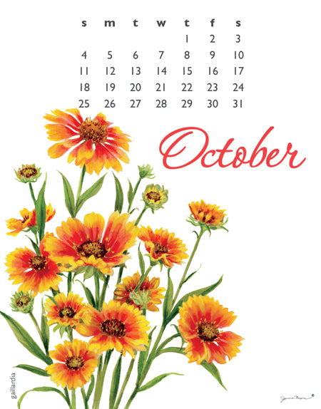 2026 Flowers Desk Calendar