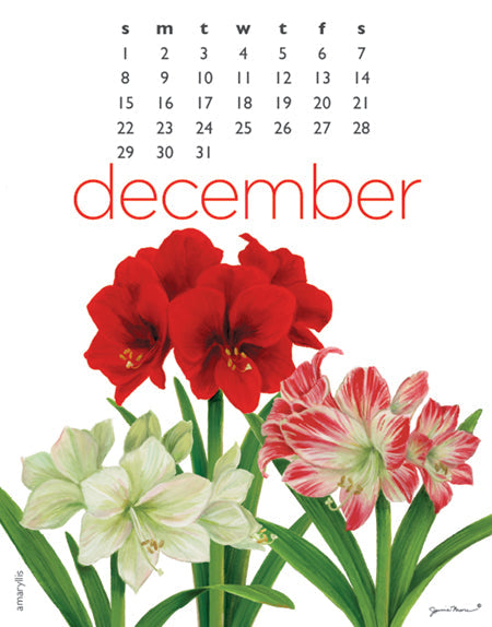 2024 Flowers Spiral Calendar