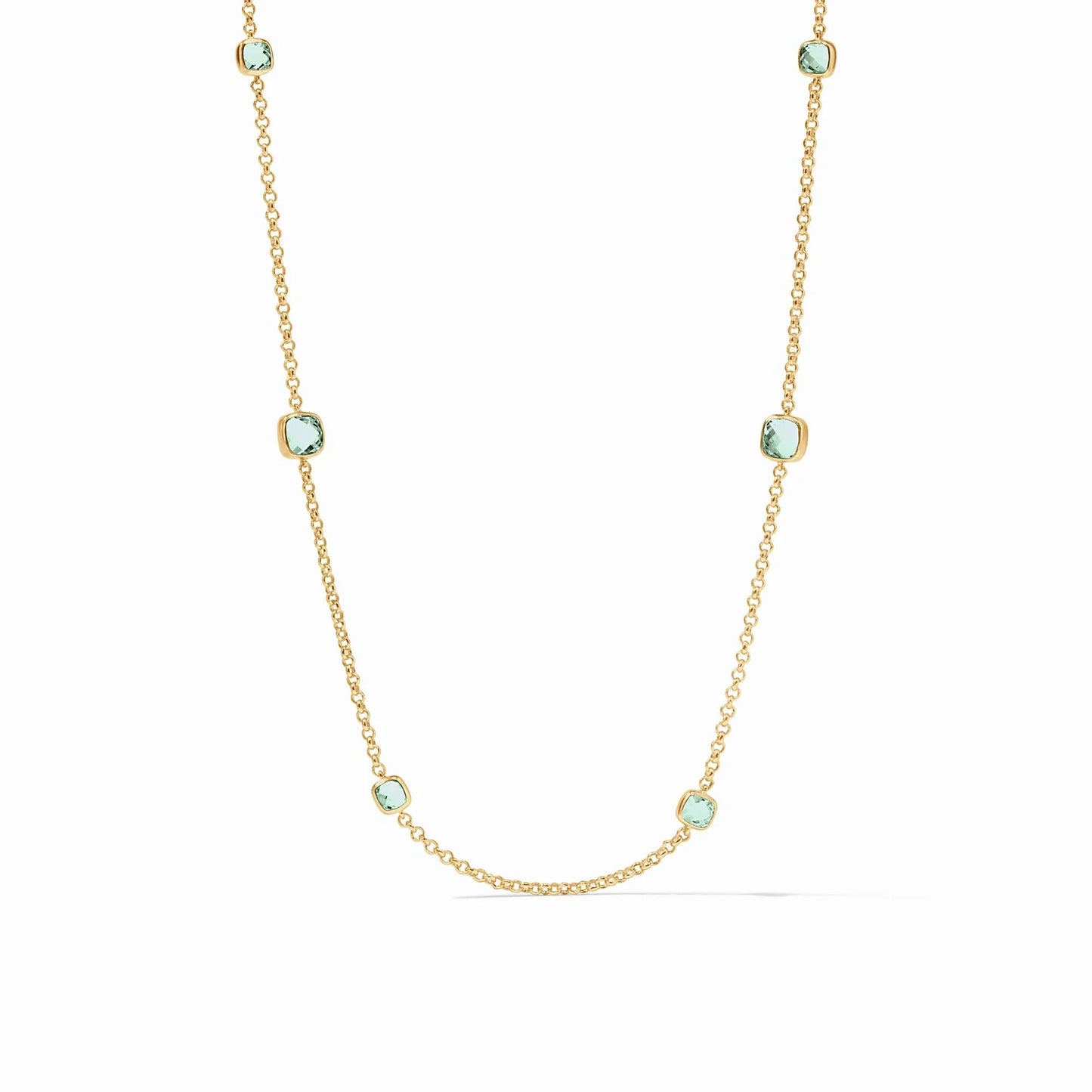 Julie Vos - Aquitaine Station Necklace Aquamarine Blue