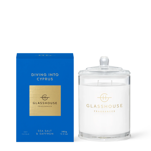 Glasshouse Fragrances - Diving into Cyprus Triple Scented Candle