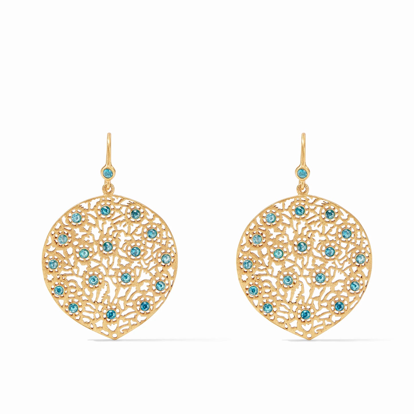 Julie Vos - Peacock Earring Pacific Blue CZ