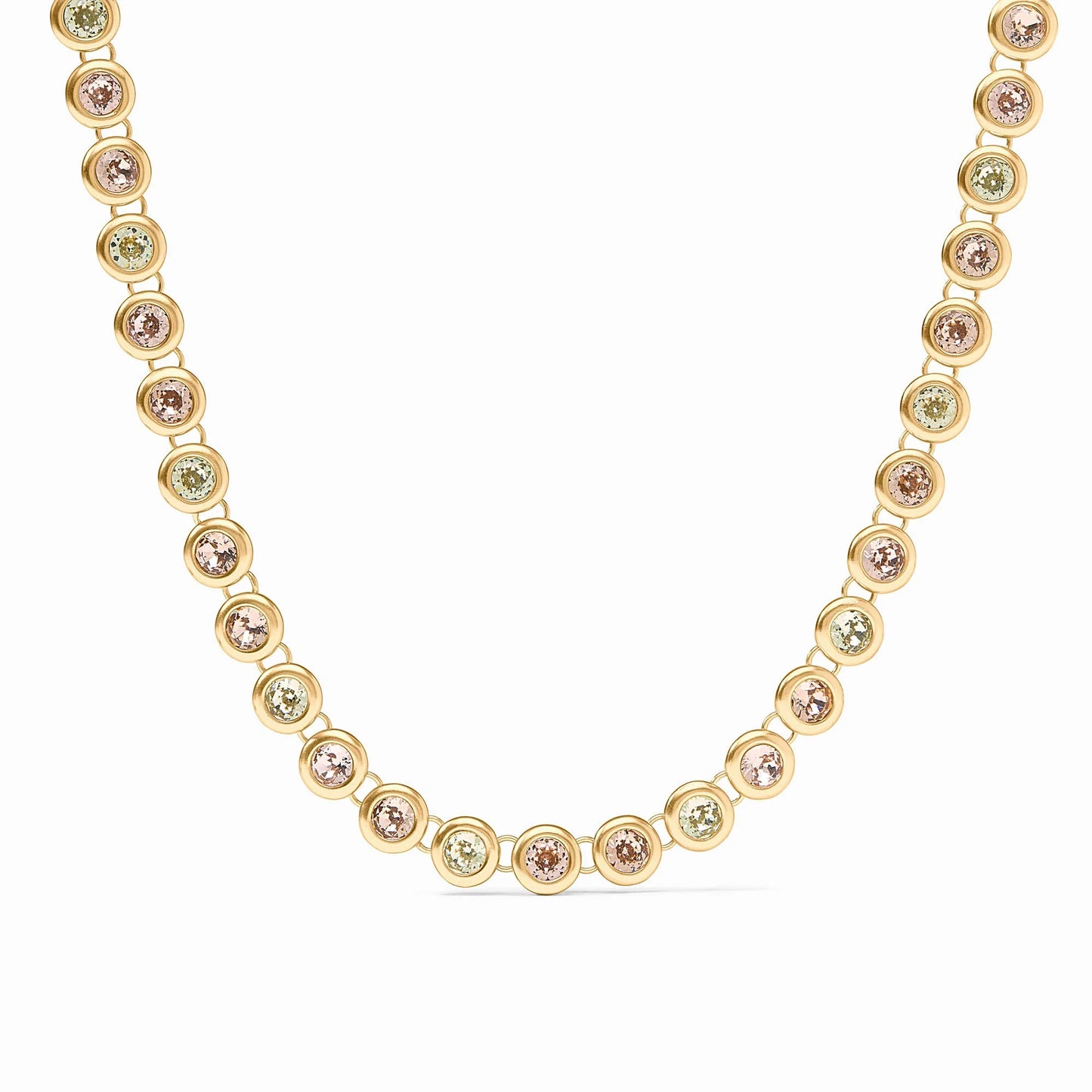 Julie Vos - Rainbow Tennis Necklace Champagne Radiance