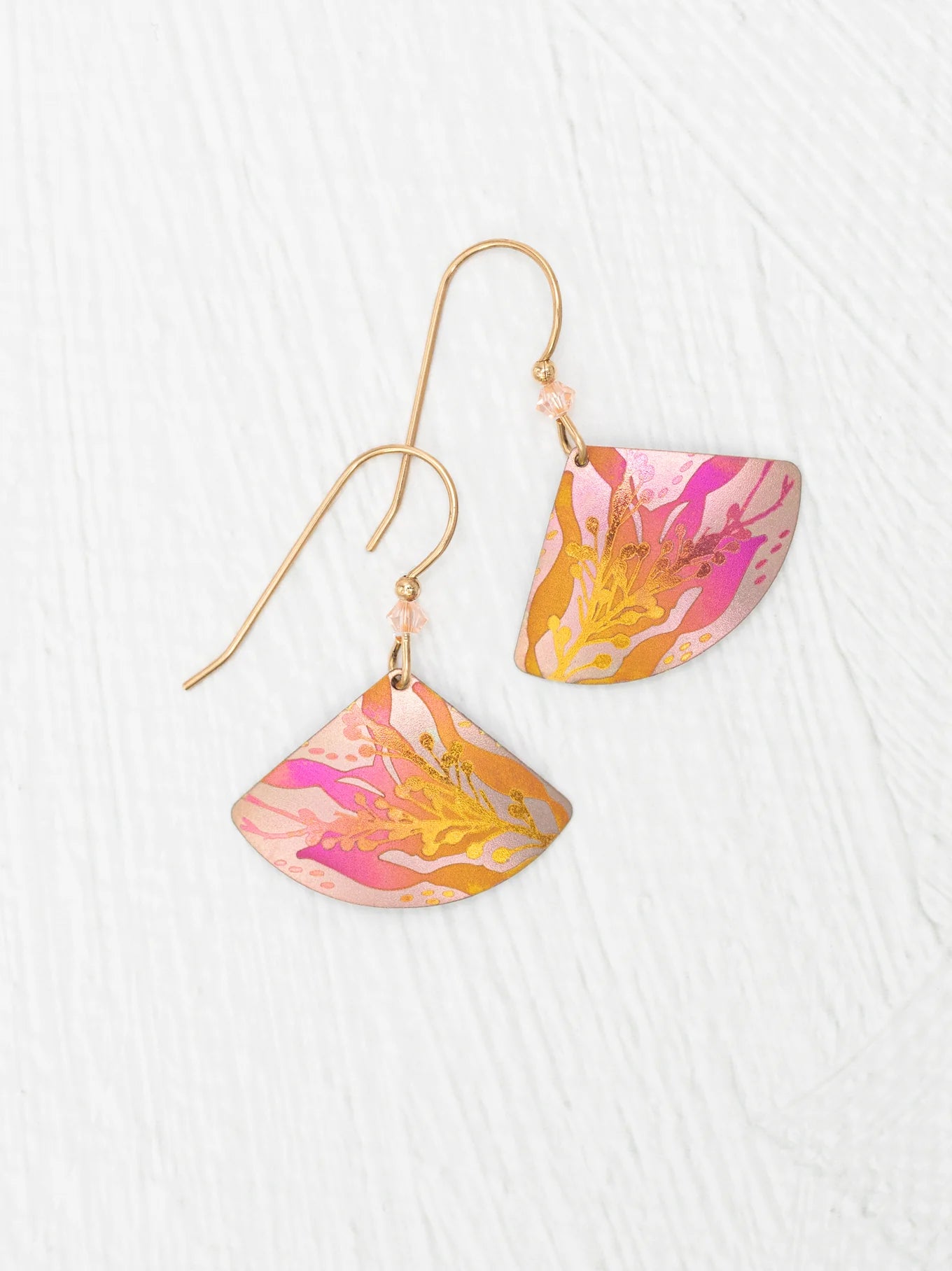 Holly Yashi Sea Meadow Earrings Golden Coral