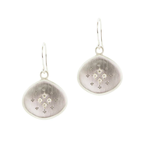 Adel Chefridi- Four Star Silver Lights Earrings Diamonds