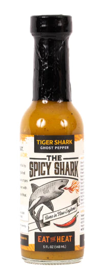 The Spicy Shark - Tiger Shark Ghost Pepper Hot Sauce (5OZ, HOT)