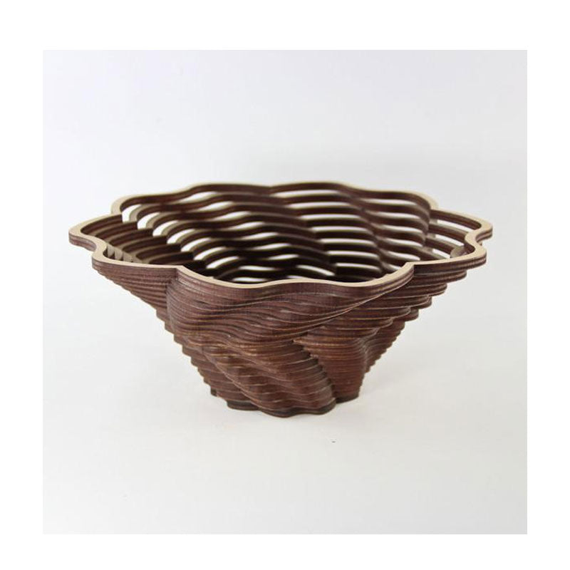 Laser Cut Wooden Bowl - Blossom