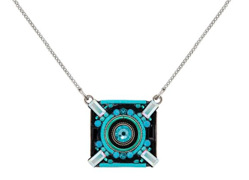 Firefly Ice Architecture Square Necklace