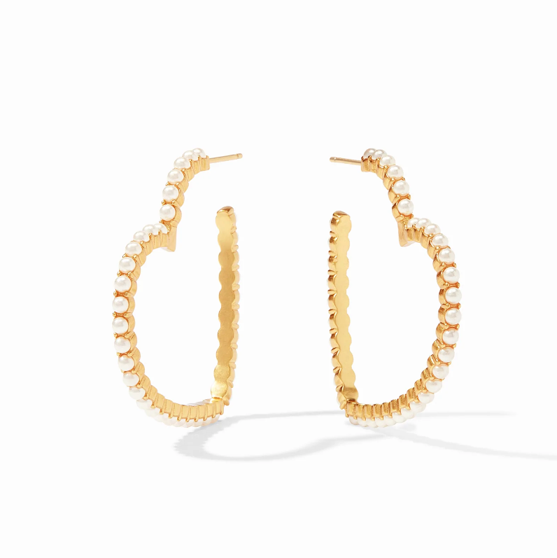 Esme Heart Hoop Earrings