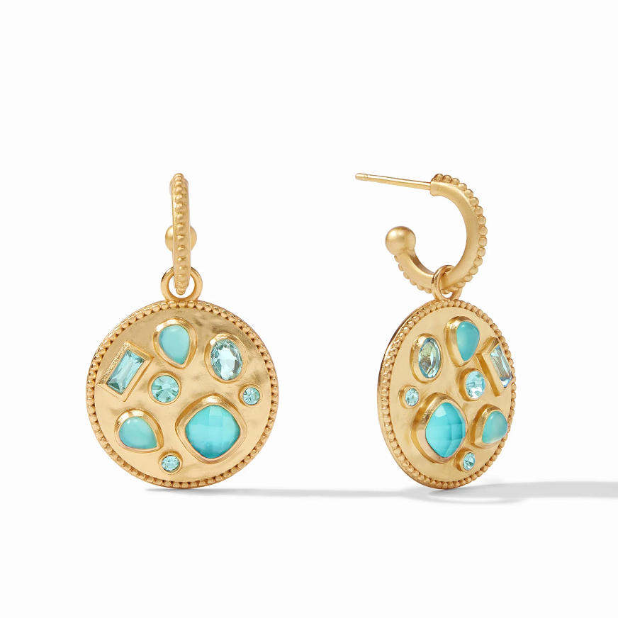 Julie Vos - Antonia Mosaic Hoop & Charm Earring