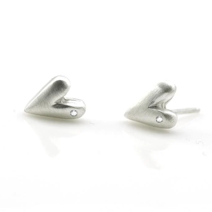 Phillipa Roberts - Heart Post w/ 0.02 CT Diamonds
