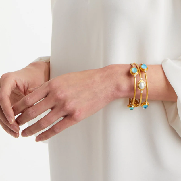 Julie Vos - Simone Iridescent Bahama Blue Bangle