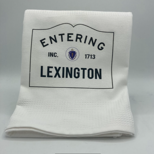 Entering Lexington Tea Towel