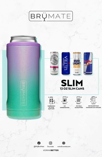 Brumate Slim - Aqua Glitter
