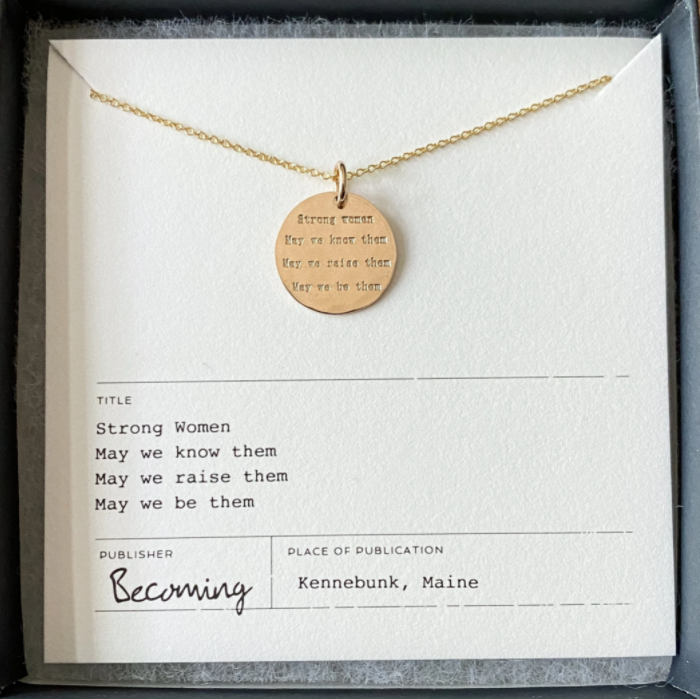 Strong Woman Necklace- Sterling Silver