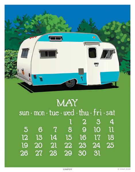 2024 Abacus Desk Calendar