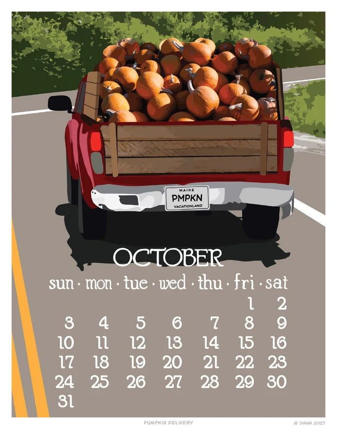 2027 Abacus Wall Calendar