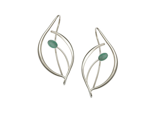 Ed Levin Jonquil Earring Silver and Aventurine