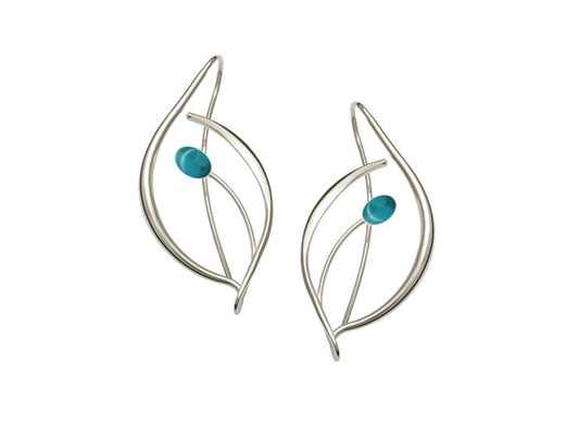 Ed Levin Jonquil Earring Silver and Turquoise