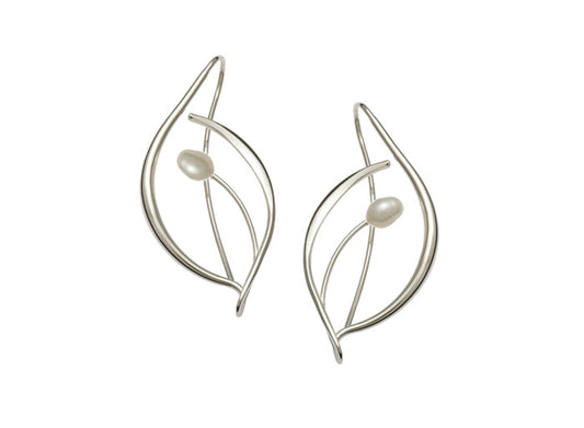 Ed Levin Jonquil Earring Silver and Freshwater Pearl