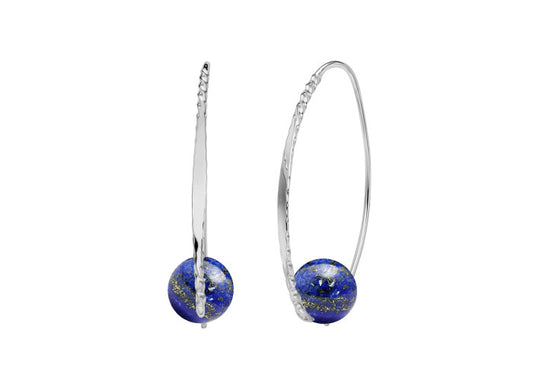 Ed Levin Embrace Earring Silver and Lapis