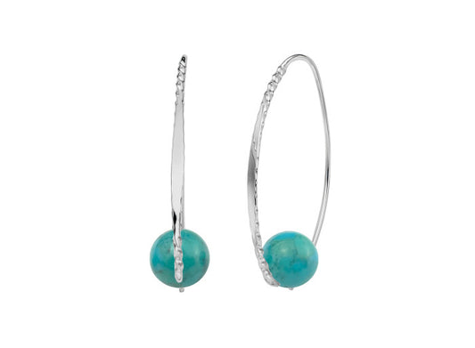 Ed Levin Embrace Earring Silver and Turquoise