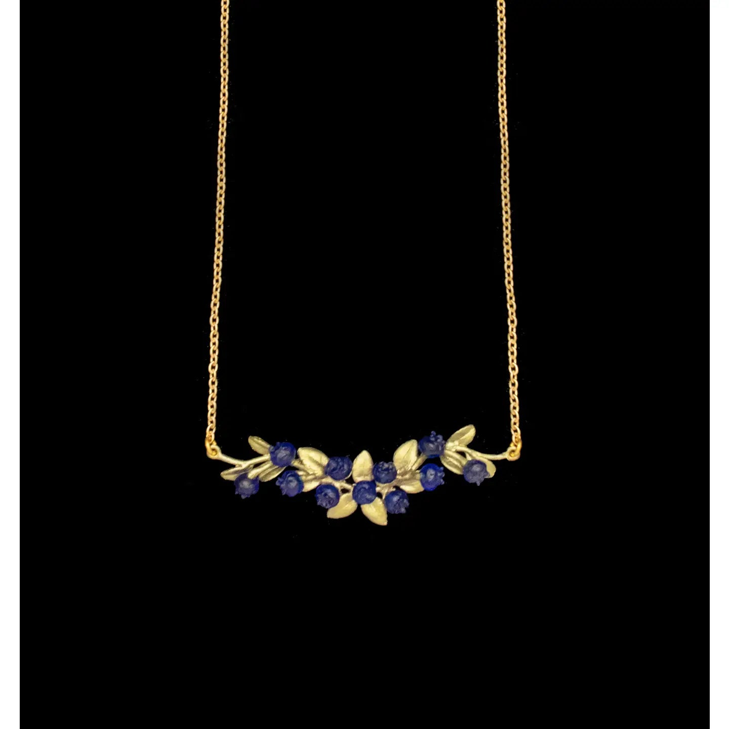 Michael Michaud- Petite Blueberry Bar Pendant - 16" Adj.