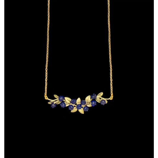 Michael Michaud- Petite Blueberry Bar Pendant - 16" Adj.