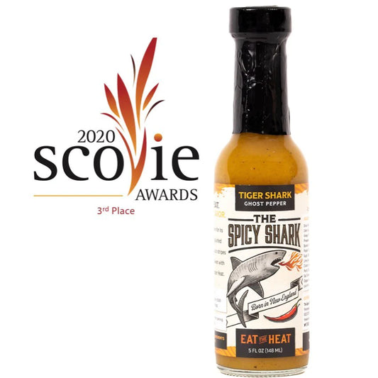 The Spicy Shark - Tiger Shark Ghost Pepper Hot Sauce (5OZ, HOT)
