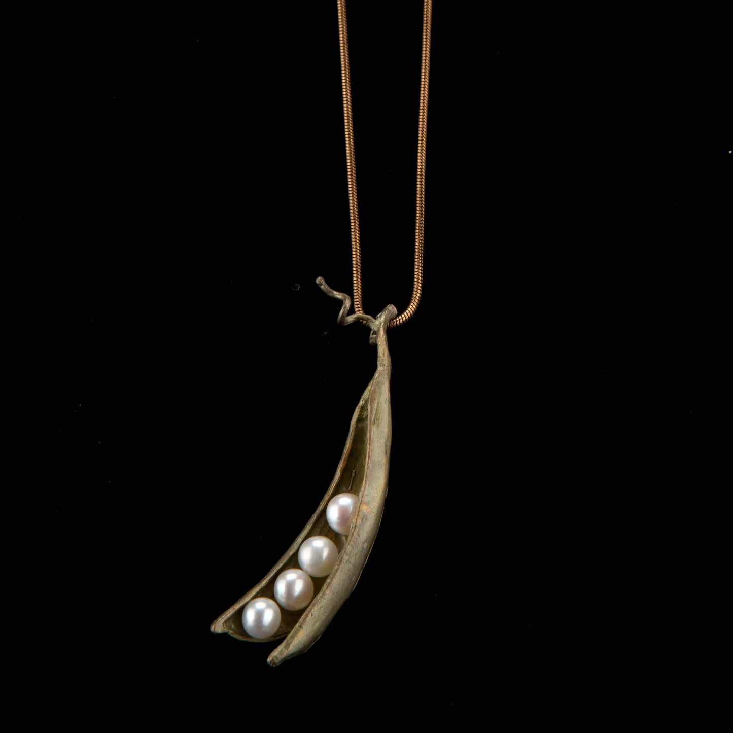 Michael Michaud Pea Pod Pendant - 4 Pearls