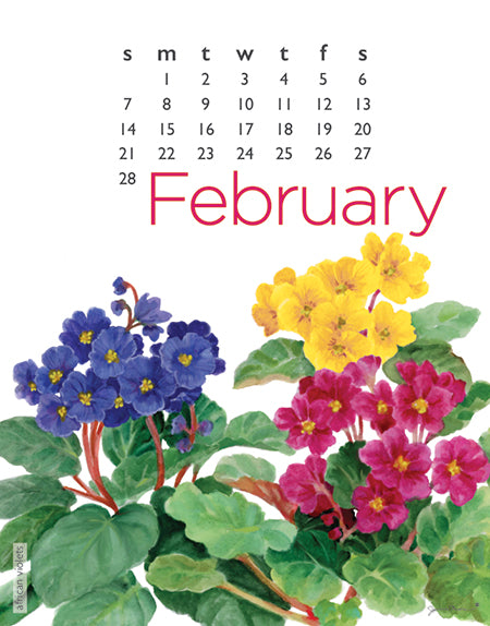 2027 Flowers Spiral 5x7 Calendar