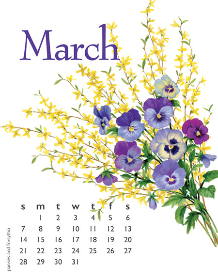 2027 Flowers Spiral 5x7 Calendar