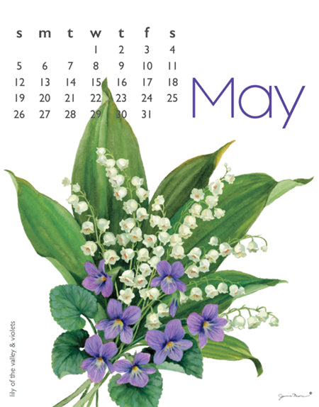 2024 Flowers Spiral Calendar