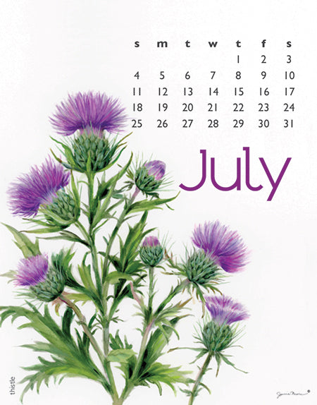 2027 Flowers Spiral 5x7 Calendar