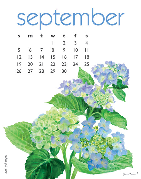 2027 Flowers Spiral 5x7 Calendar