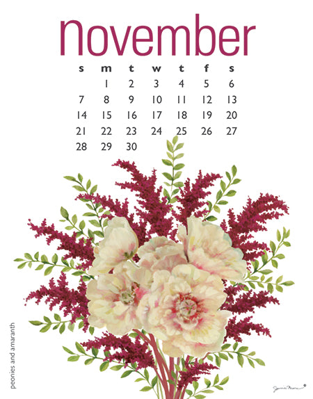 2027 Flowers Spiral 5x7 Calendar