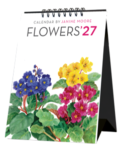 2027 Flowers Spiral 5x7 Calendar
