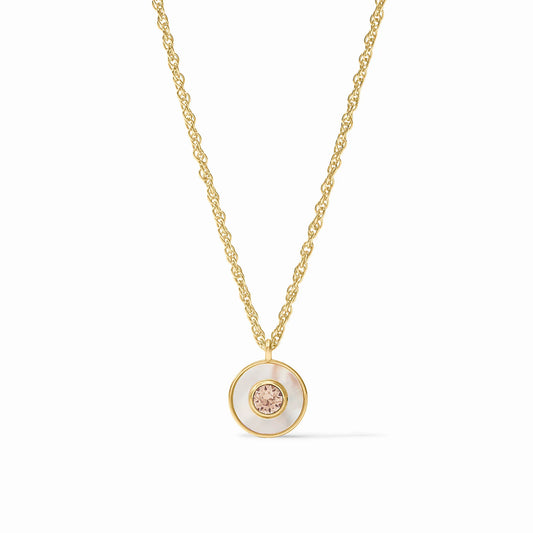 Julie Vos - Colette Circle Delicate Necklace Champagne
