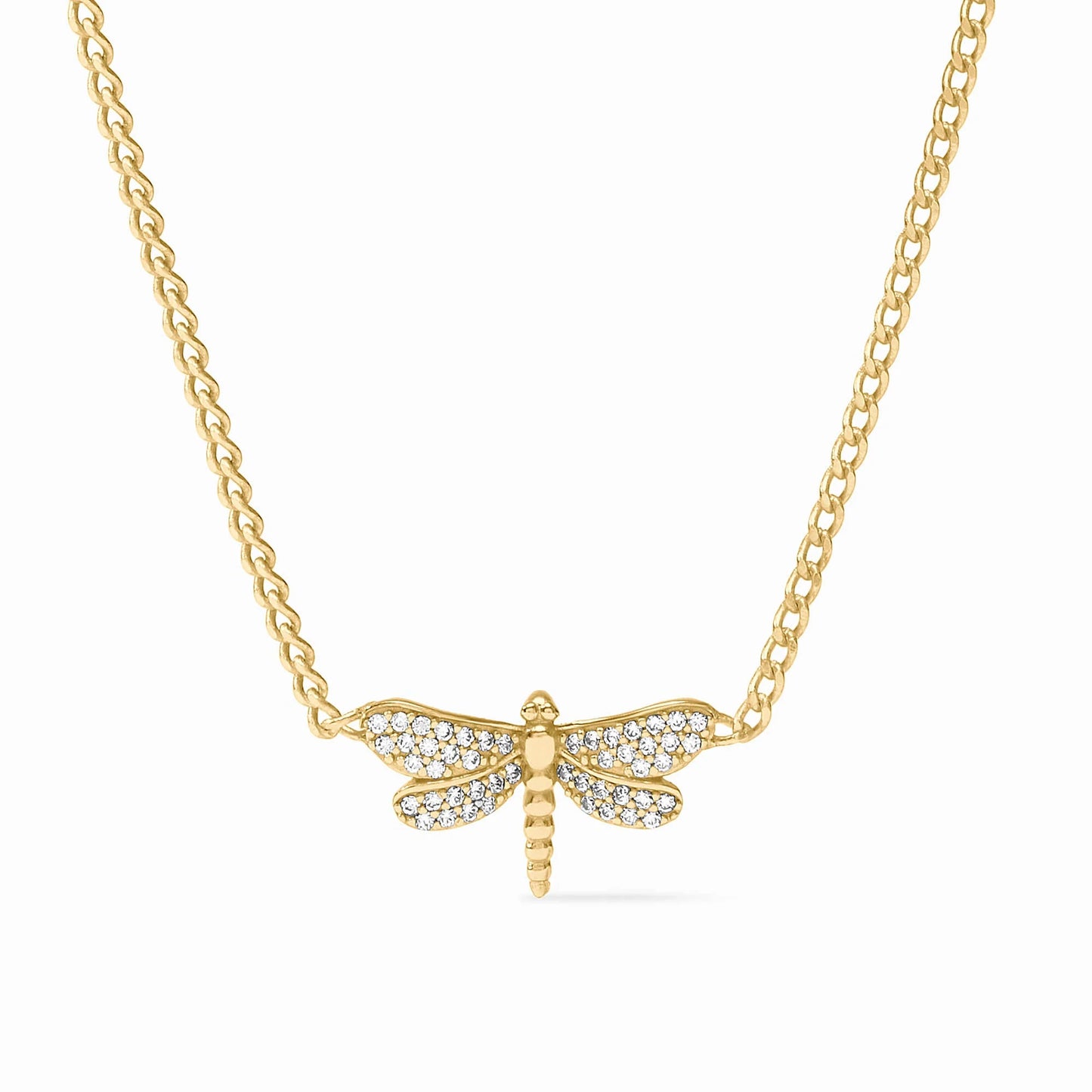 Julie Vos - Dragonfly Pavé Delicate Necklace